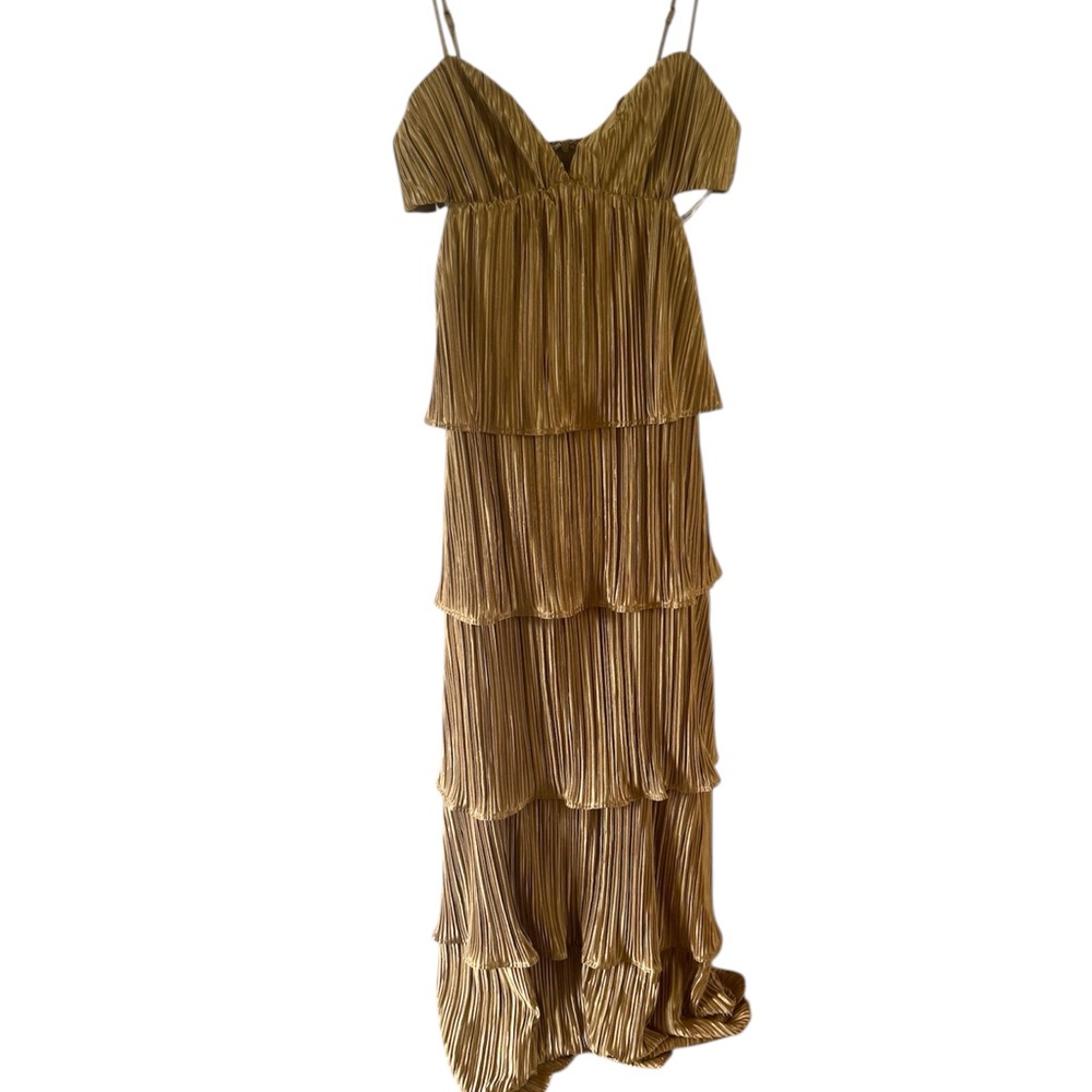 Lulu's Olive Green Tiered Maxi Dress - Picture 4 of 6